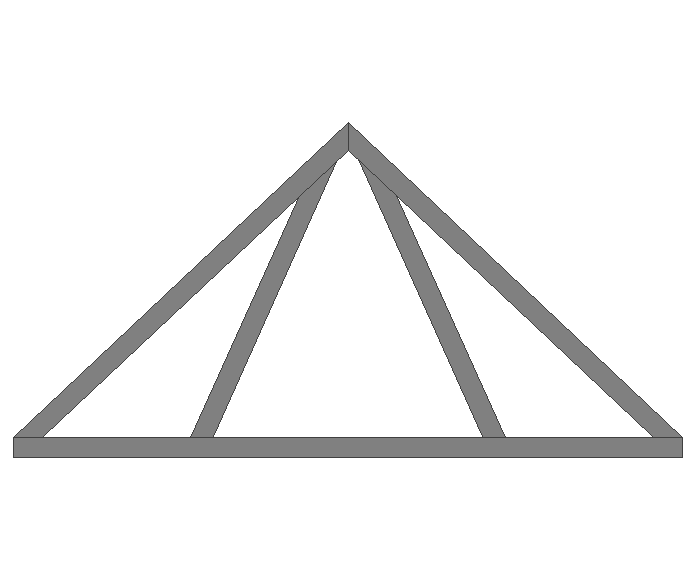 Ферма двускатная 60x60x3мм длина 2м высота 1м