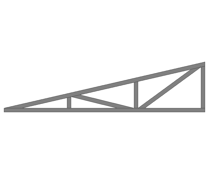 Ферма треугольная 40x40x2мм длина 2м высота 0.5м усиленная