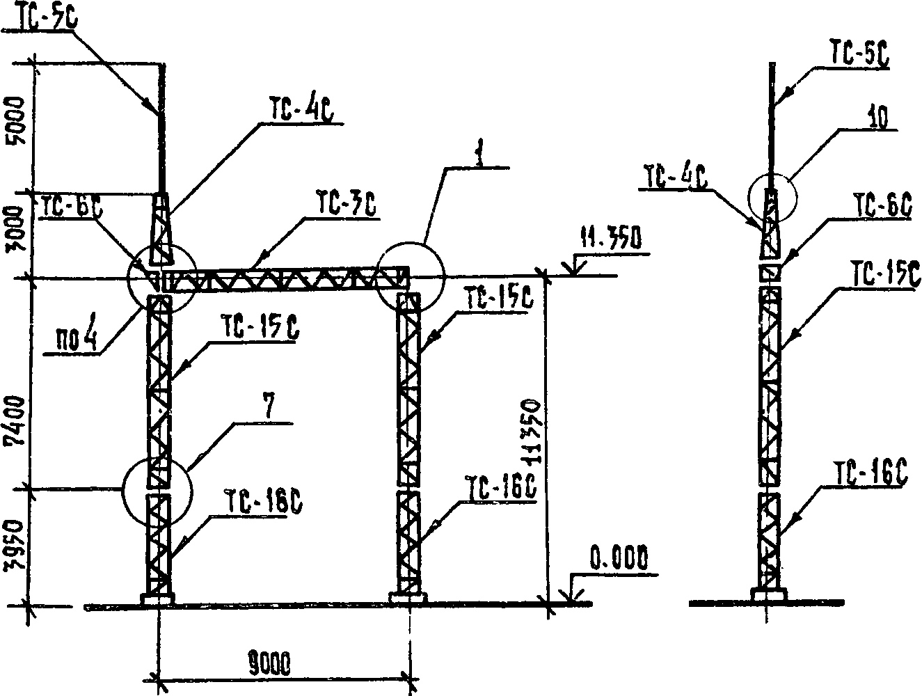 Ячейковый портал ПСЛ-110Я2С, типовой проект 3.407.2-162 (13074тм-т2) С345 лакокрасочное покрытие