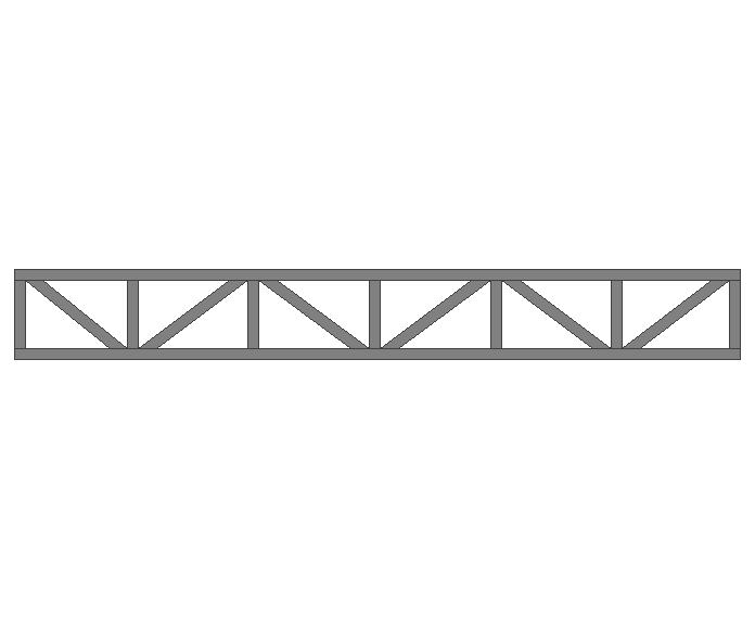 Ферма прямая 60x60x3мм длина 4м высота 0.5м усиленная