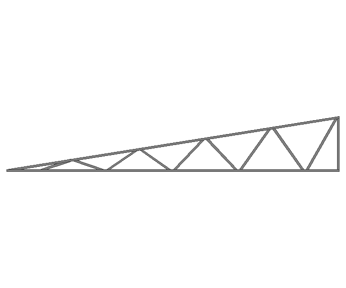 Ферма треугольная 60x60x3мм длина 9м высота 1.5м