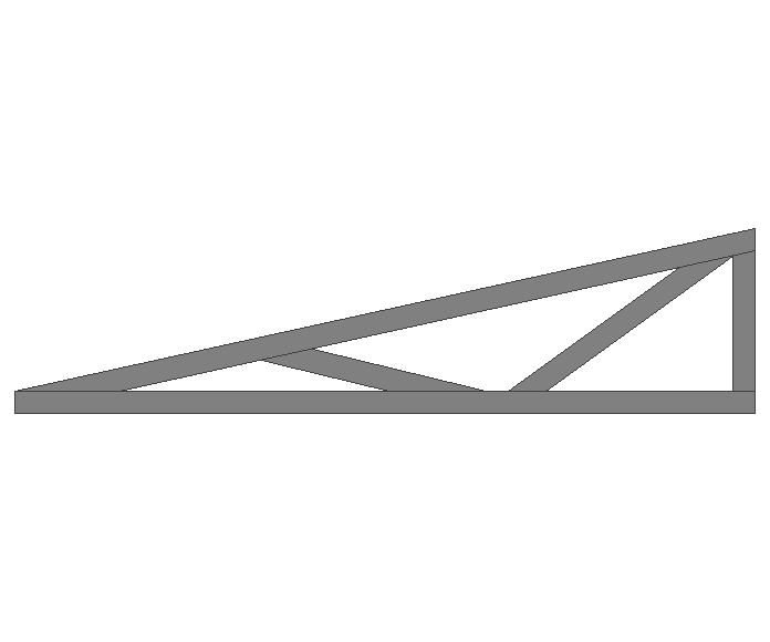 Ферма треугольная 60x60x3мм длина 2м высота 0.5м