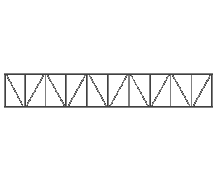 Ферма прямая 60x60x3мм длина 9м высота 1.5м усиленная