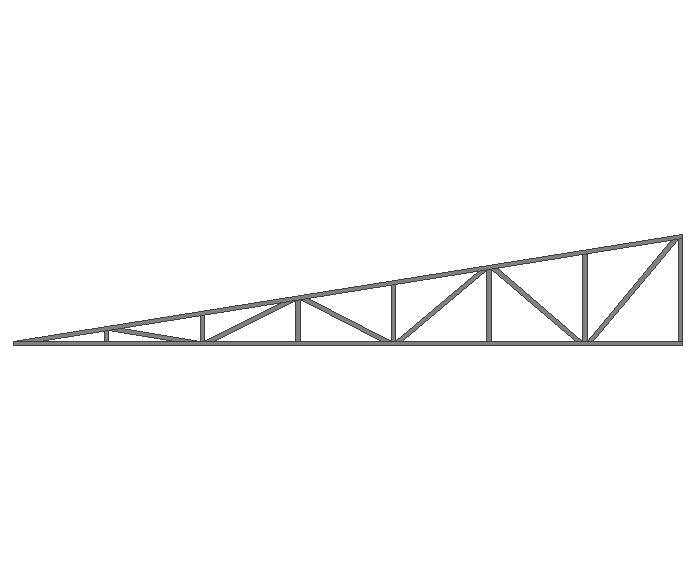 Ферма треугольная 40x40x2мм длина 6м высота 1м усиленная