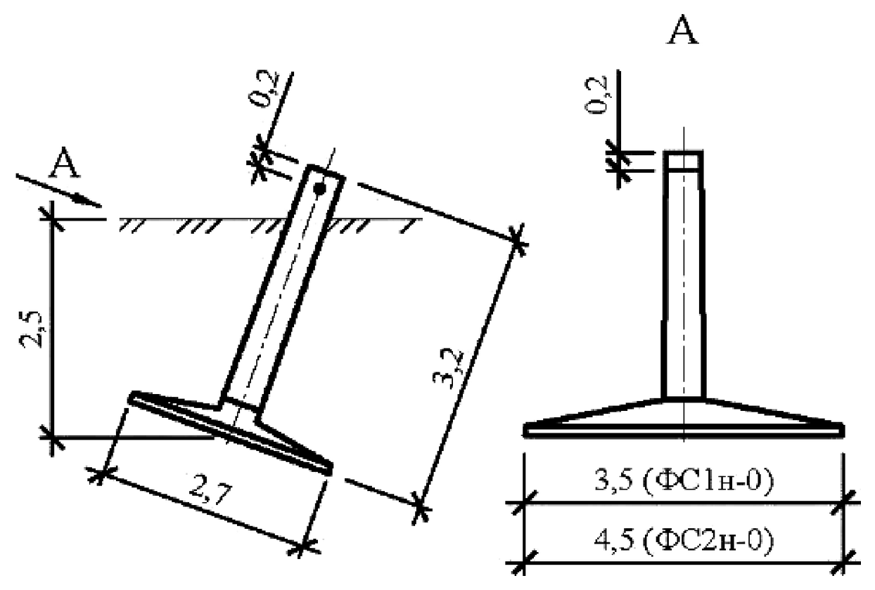 Фундамент ФС2н-0, чертеж 7.ФК.01-КЖ