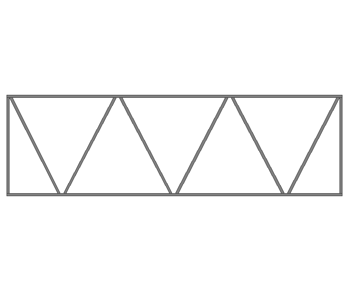 Ферма прямая 40x40x2мм длина 5м высота 1.5м
