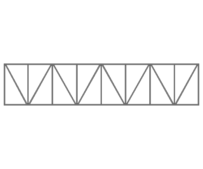 Ферма прямая 40x40x2мм длина 7м высота 1.5м усиленная