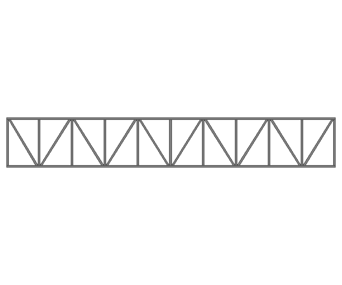 Ферма прямая 60x60x3мм длина 10м высота 1.5м усиленная