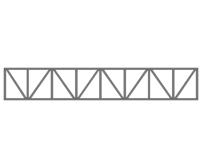 Ферма прямая 60x60x3мм длина 6м высота 1м усиленная