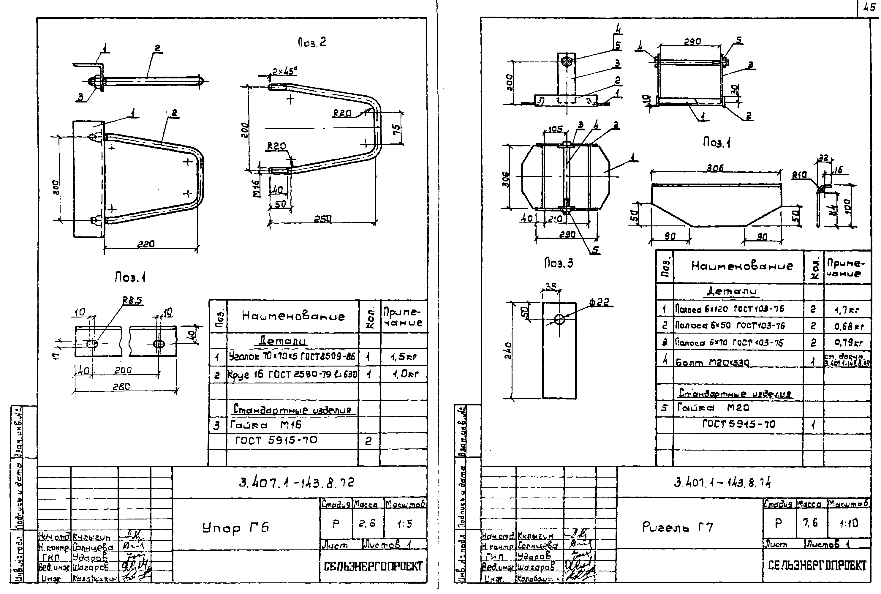 Ригель Г7, типовой проект 3.407.1-143.8 С245 горячее оцинкование