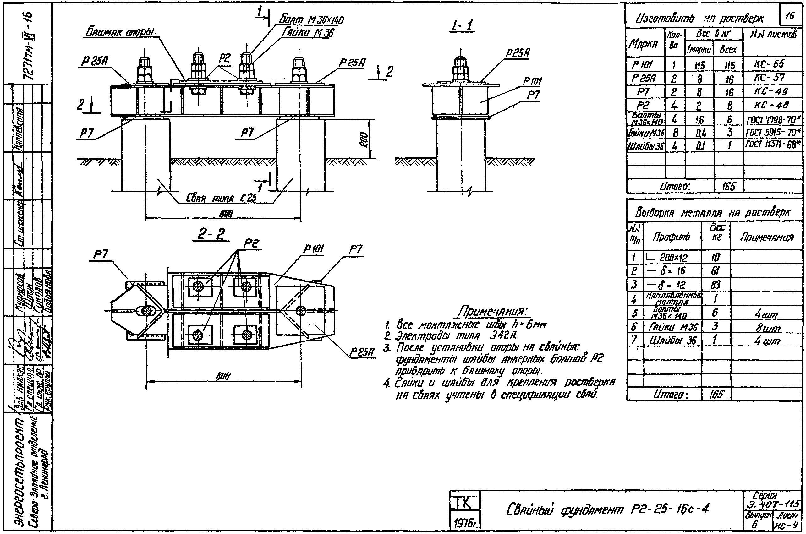 Ростверк двухсвайного фундамента Р2-25-16с-4 С345 горячее оцинкование