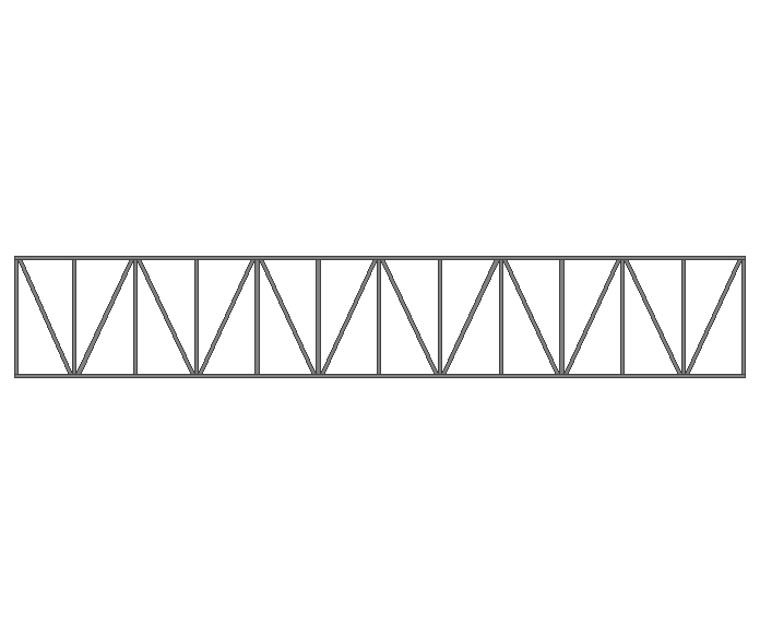 Ферма прямая 60x60x3мм длина 12м высота 2м усиленная