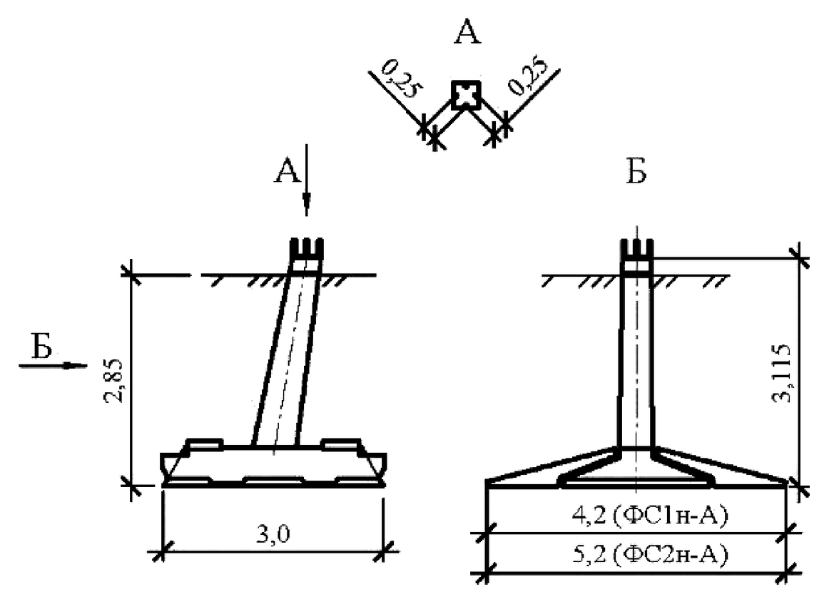 Фундамент ФС1н-А, чертеж 7.ФК.01-КЖ