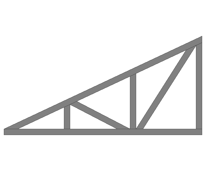 Ферма треугольная 60x60x3мм длина 2м высота 1м усиленная
