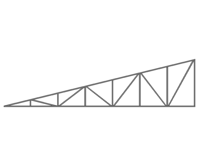 Ферма треугольная 40x40x2мм длина 6м высота 1.5м усиленная