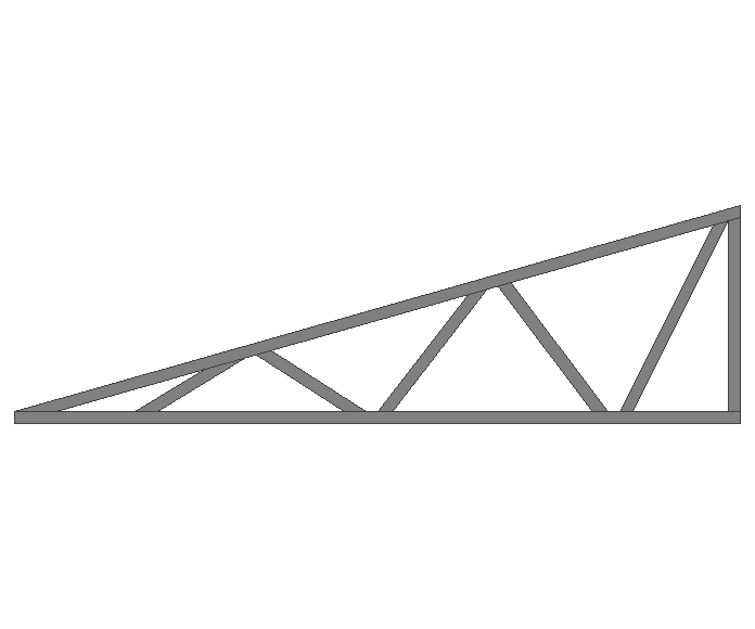 Ферма треугольная 80x80x3мм длина 5м высота 1.5м