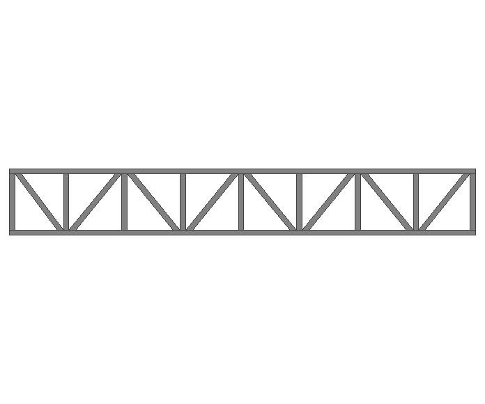Ферма прямая 80x80x3мм длина 7м высота 1м усиленная