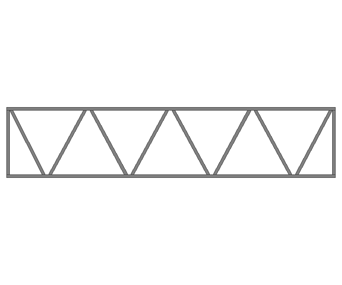 Ферма прямая 60x60x3мм длина 7м высота 1.5м