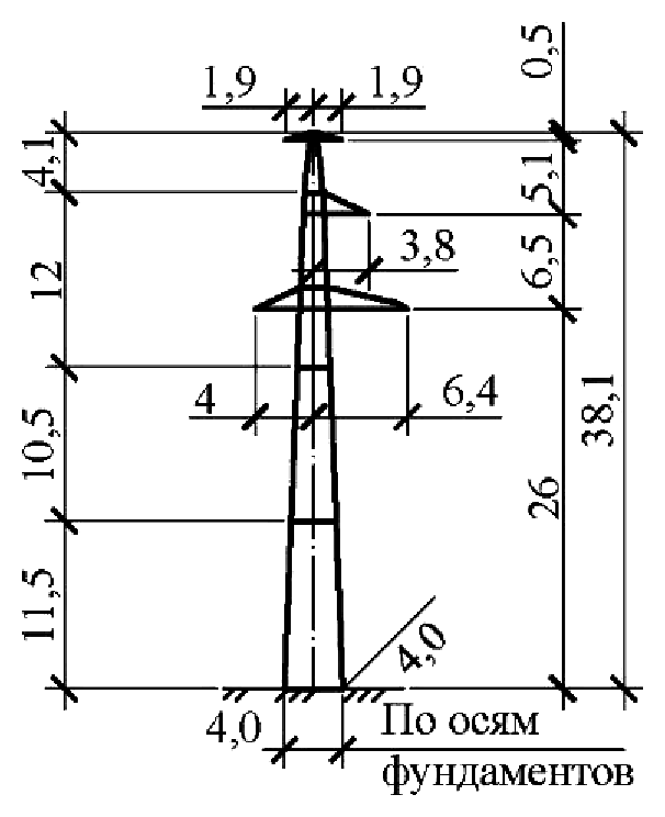 Промежуточная опора П220н-1.5т, чертеж 7.220.01-КМ1.01 С345 горячее оцинкование