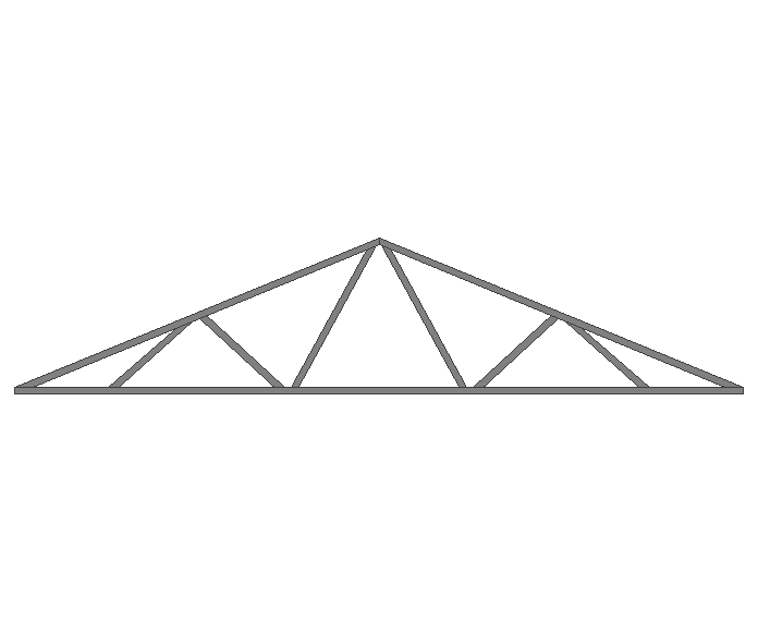 Ферма двускатная 60x60x3мм длина 7м высота 1.5м
