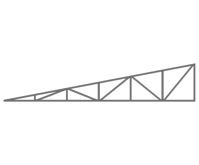 Ферма треугольная 40x40x2мм длина 5м высота 1м усиленная