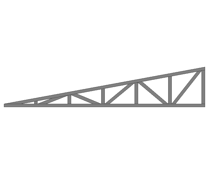 Ферма треугольная 80x80x3мм длина 5м высота 1м усиленная