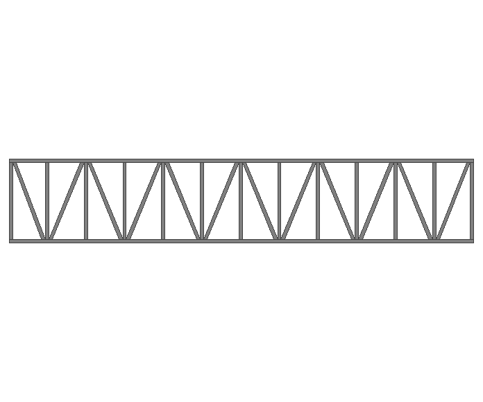 Ферма прямая 80x80x3мм длина 11м высота 2м усиленная