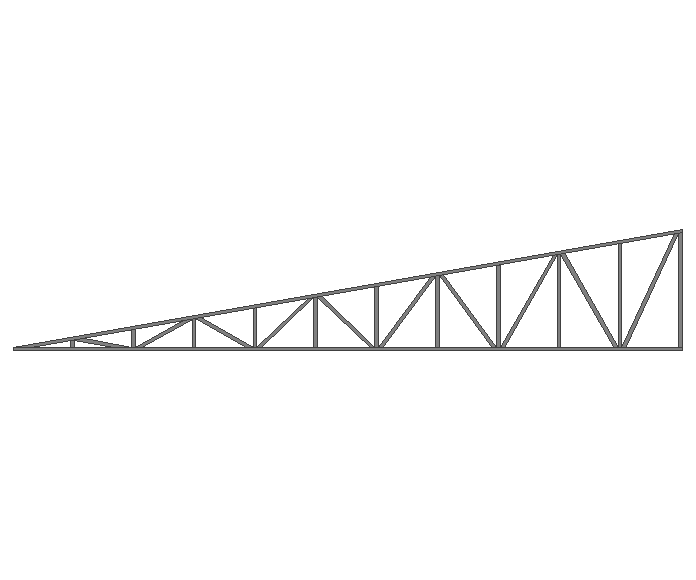 Ферма треугольная 60x60x3мм длина 11м высота 2м усиленная