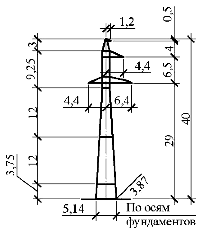 Промежуточная опора П220н-3.1+6.0, чертеж 7.220.03-КМ3.01 С345 горячее оцинкование