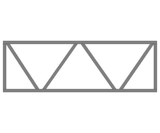 Ферма прямая 60x60x3мм длина 3м высота 1м