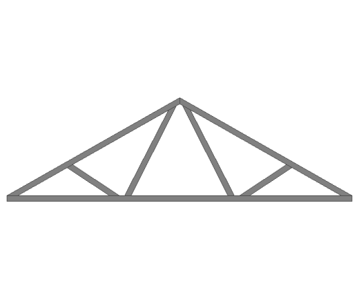 Ферма двускатная 80x80x3мм длина 5м высота 1.5м